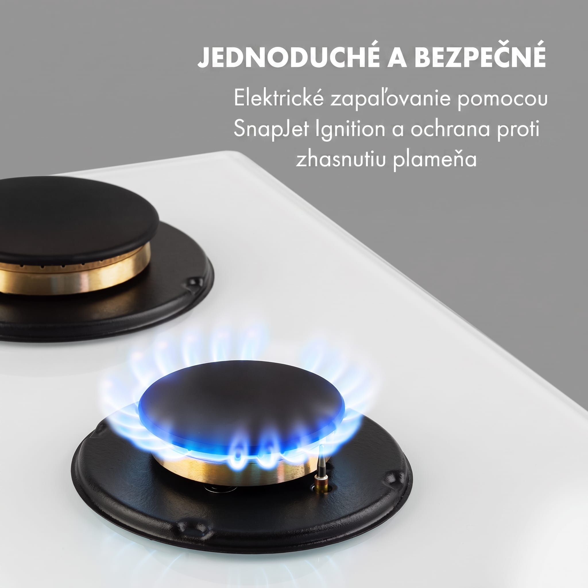 Klarstein Goldflame 5, plynová varná doska, 5 mosadzné horáky, sklokeramika – Obrázok 4