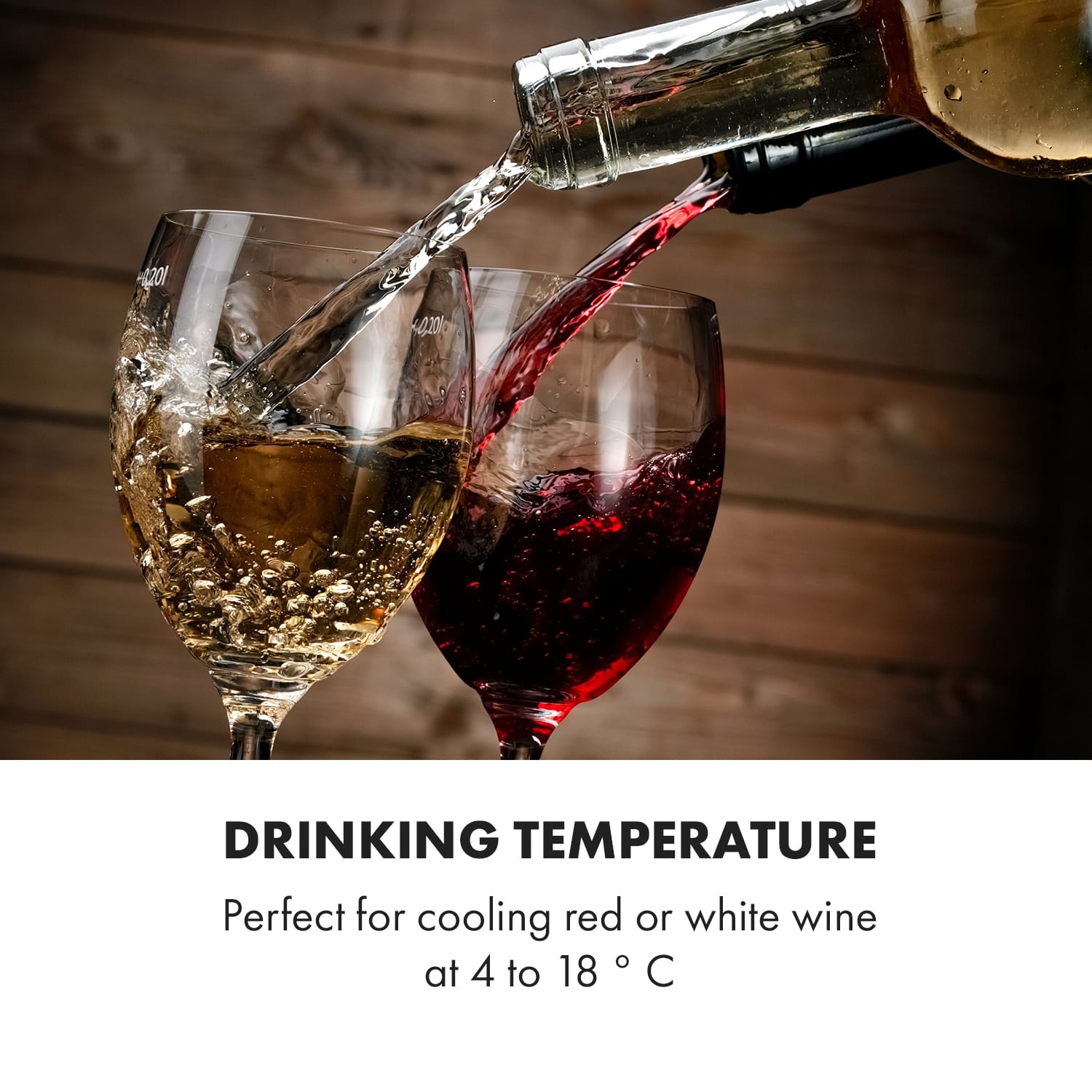 Klarstein Vinetage 12 Uno, vinotéka, 46 l, 12 fliaš, 4-18°C, 40 dB, sklo – Obrázok 2