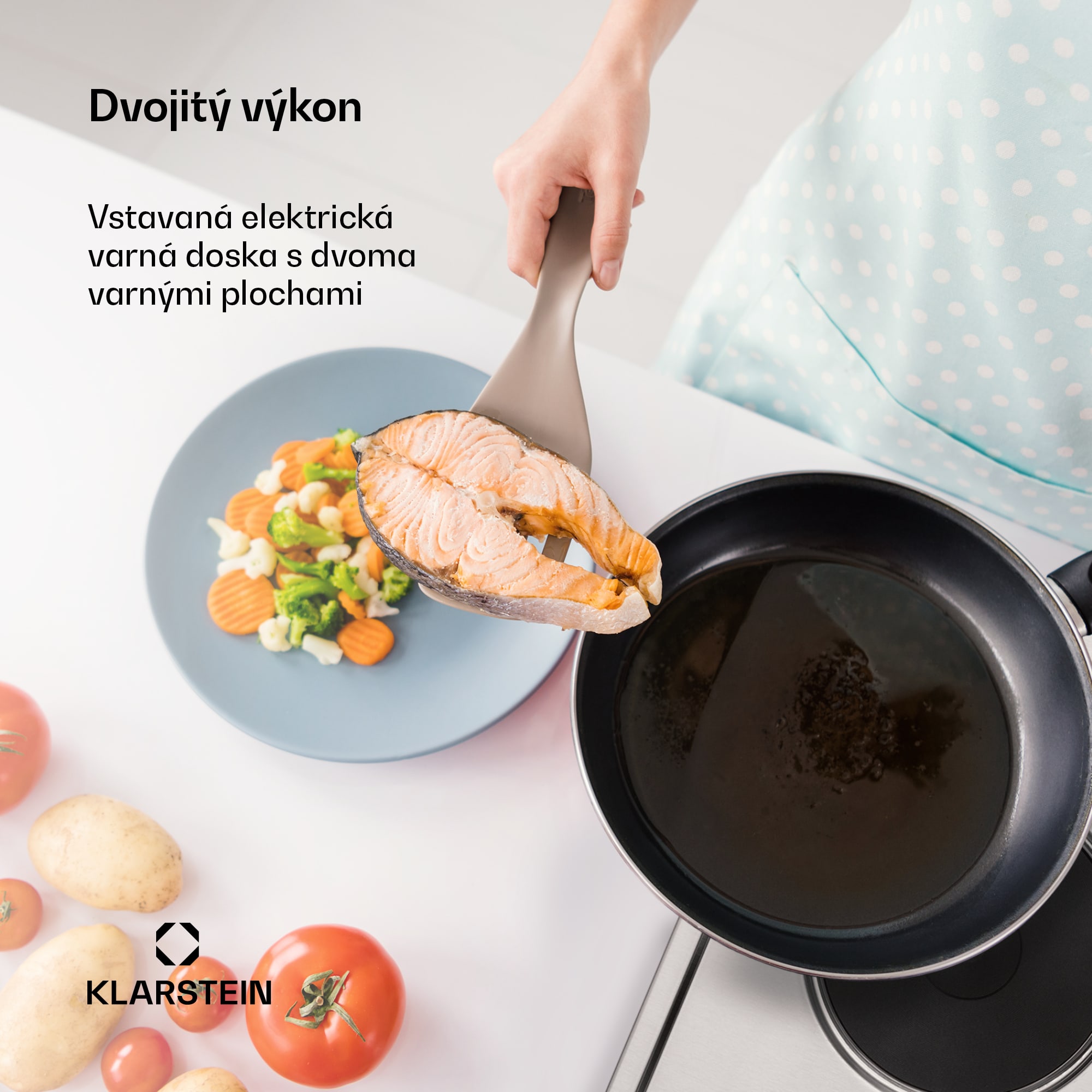 Klarstein Appetito Domino elektrická varná doska 2 platne 3000 W nehrdzavejúca oceľ