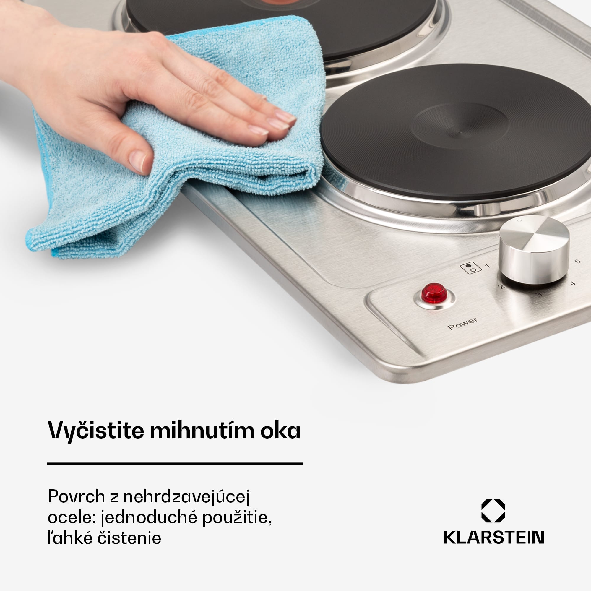Klarstein Appetito Domino elektrická varná doska 2 platne 3000 W nehrdzavejúca oceľ – Obrázok 4
