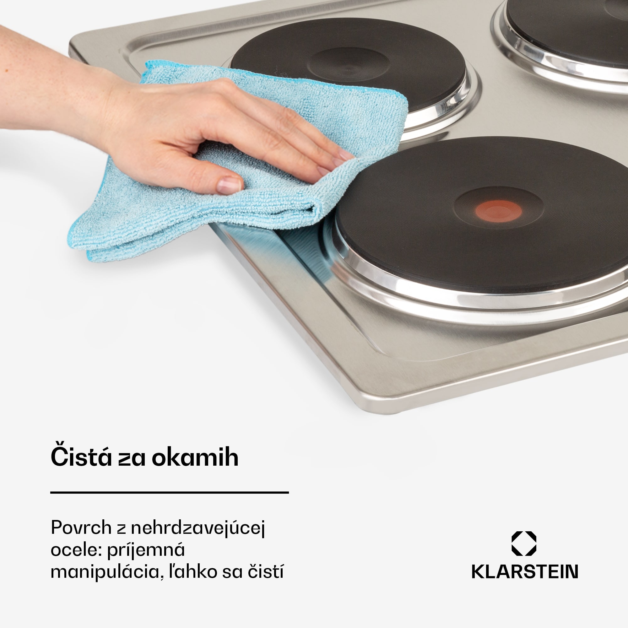 Klarstein Appetito 4 elektrická varná doska 4 platne 6 stupňov 5500 watt nehrdzavejúca oceľ – Obrázok 4