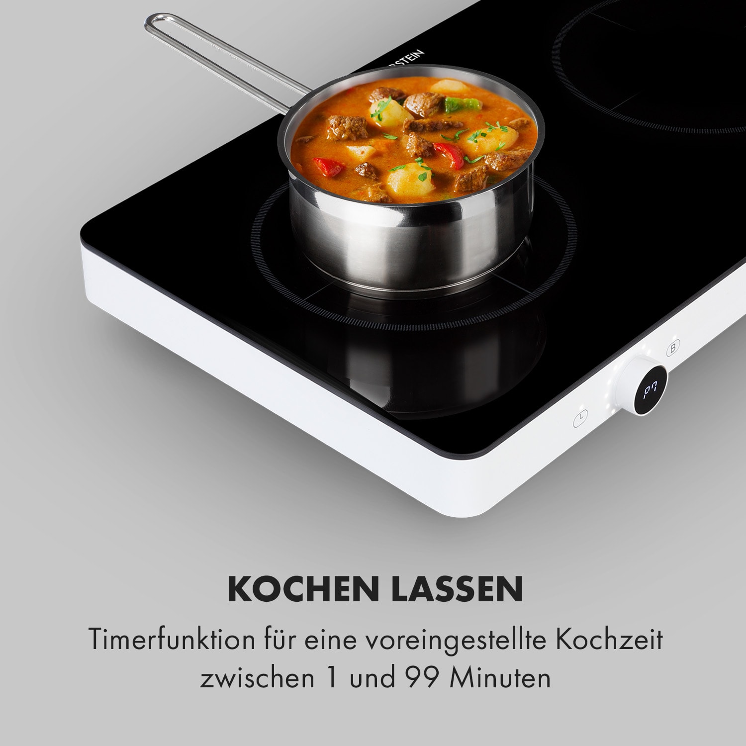 Klarstein FutureChef, indukčná varná doska, 3000 W, 2 zóny – Obrázok 4