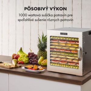 Klarstein Captain Jerky 110, sušička potravín, 1000 W, 30-90 °C, 24-hod. časovač, nehrdzavejúca oceľ