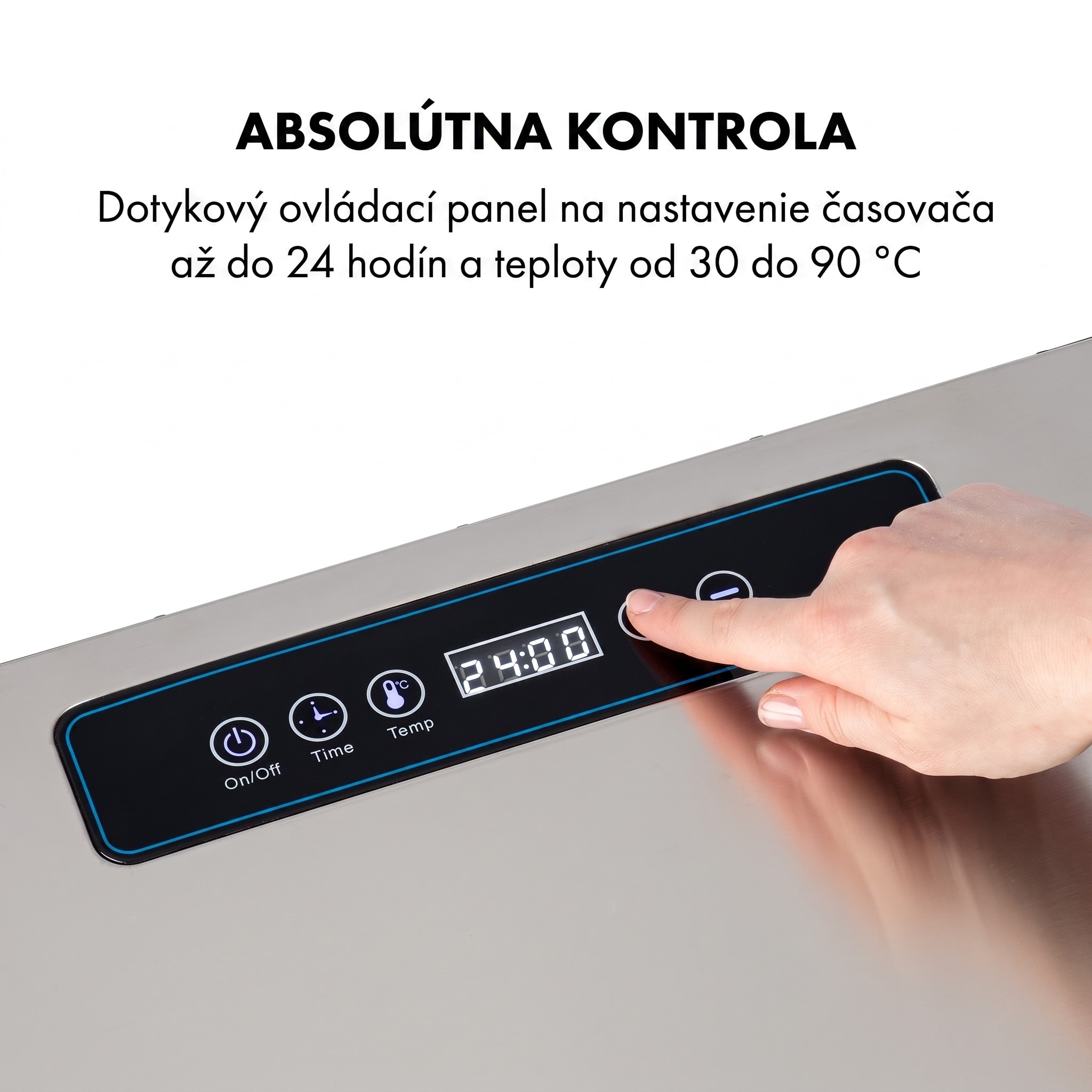 Klarstein Captain Jerky 110, sušička potravín, 1000 W, 30-90 °C, 24-hod. časovač, nehrdzavejúca oceľ – Obrázok 2