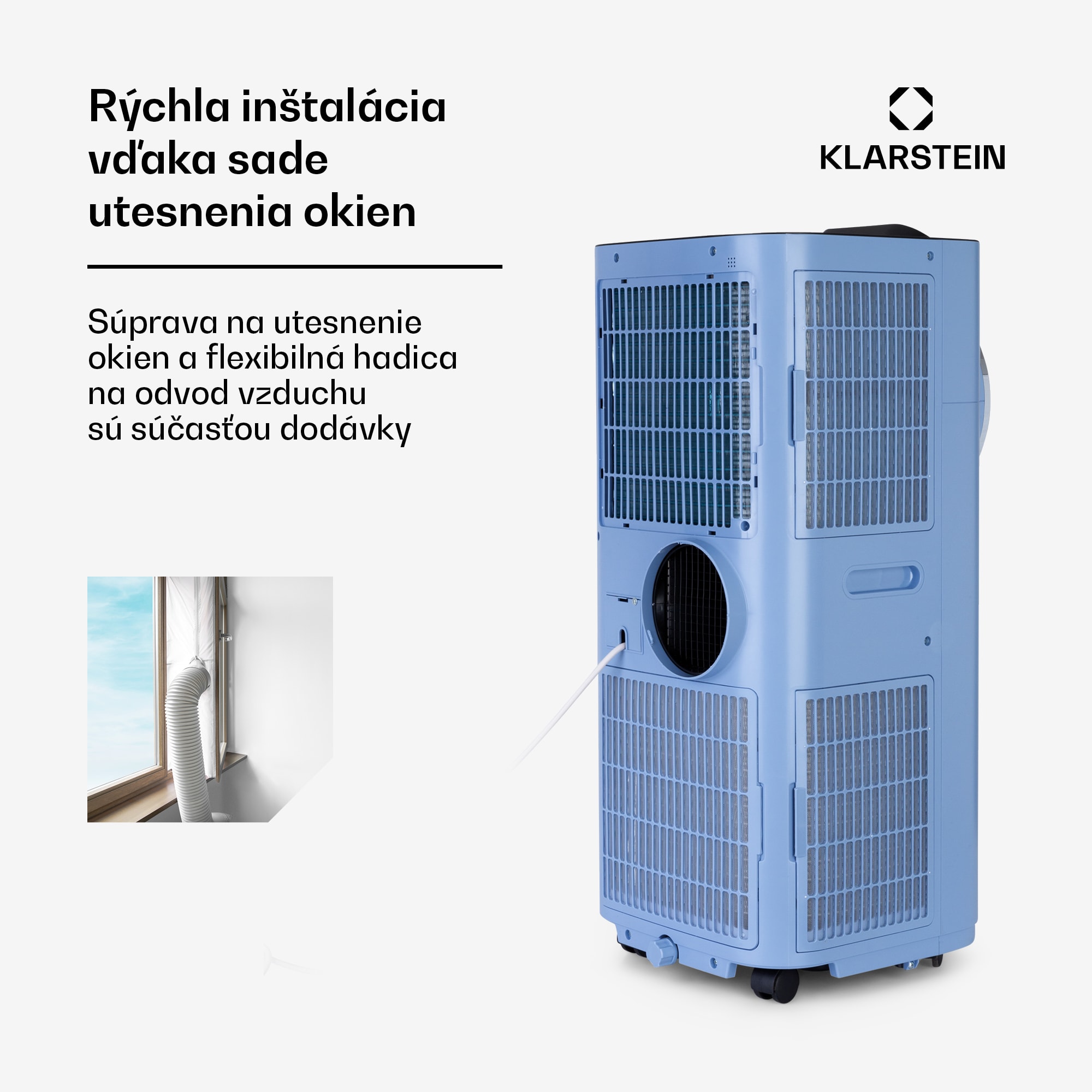 Klarstein Kraftwerk Smart 12K, mobilná klimatizácia 3 v 1, 12 000 BTU, ovládanie cez aplikáciu, diaľkový ovládač – Obrázok 4