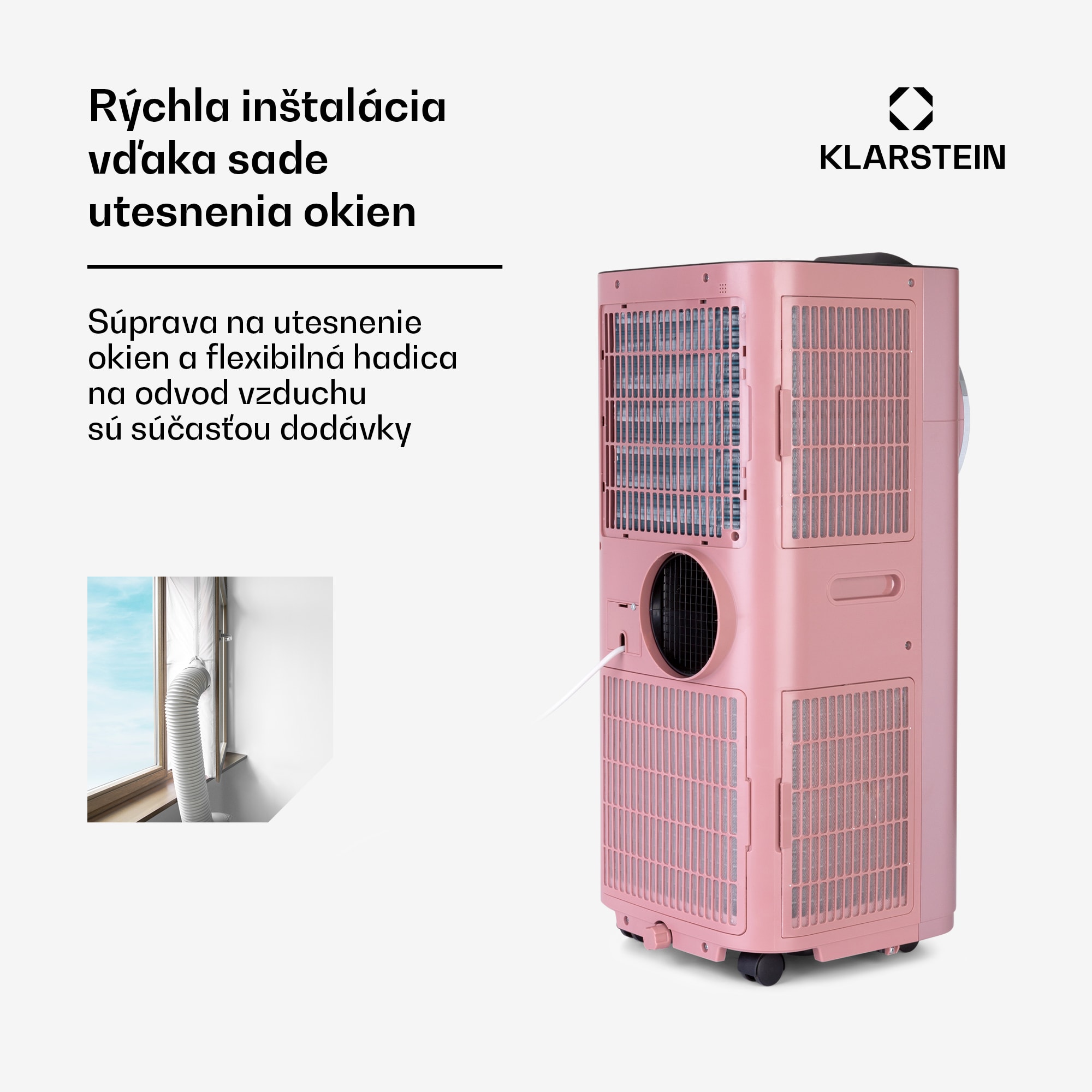 Klarstein Kraftwerk Smart 12K, mobilná klimatizácia 3 v 1, 12 000 BTU, ovládanie cez aplikáciu, diaľkový ovládač – Obrázok 4