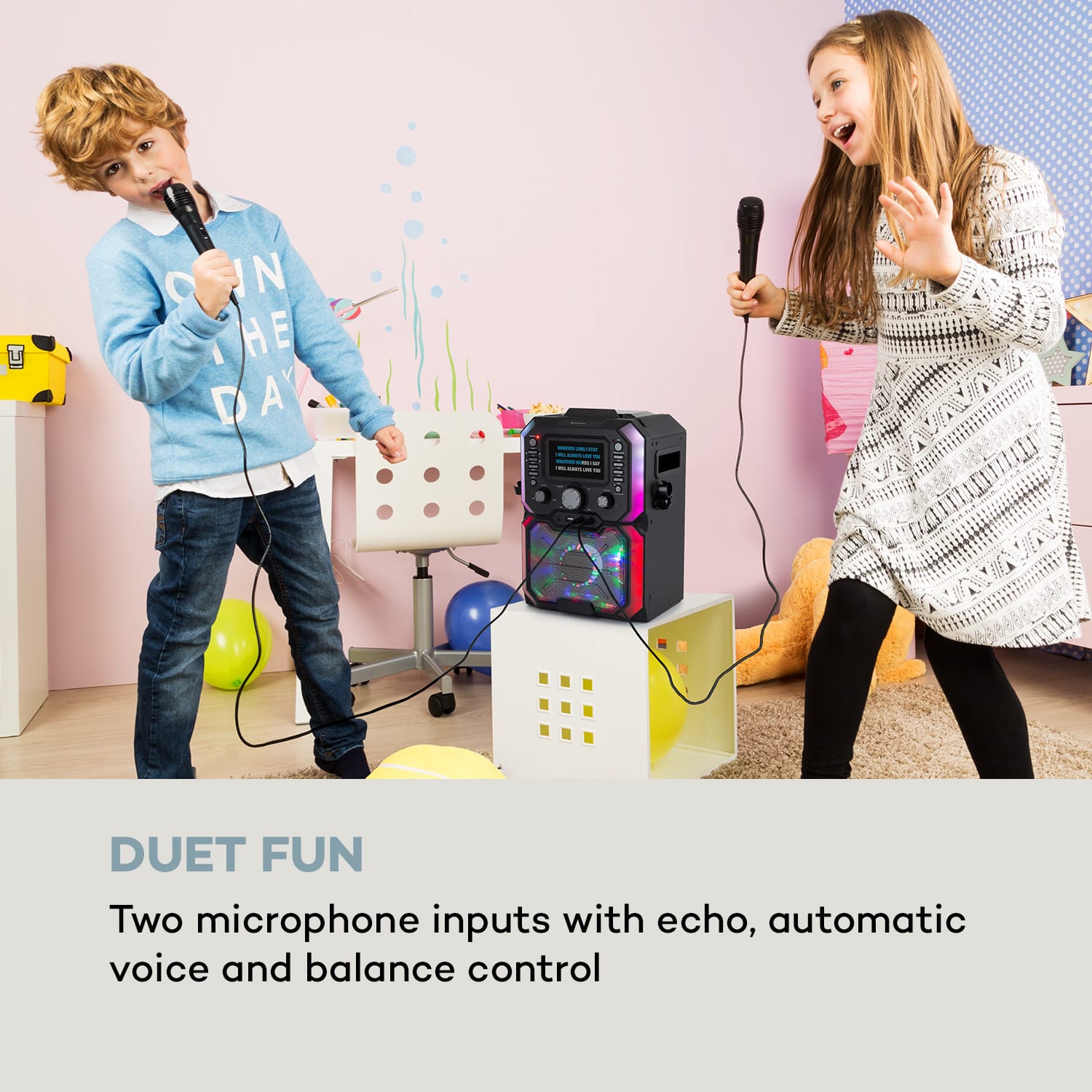 Auna Rockstar Plus, karaoke systém, karaoke zariadenie, bluetooth, USB, CD, LED šou, cinch