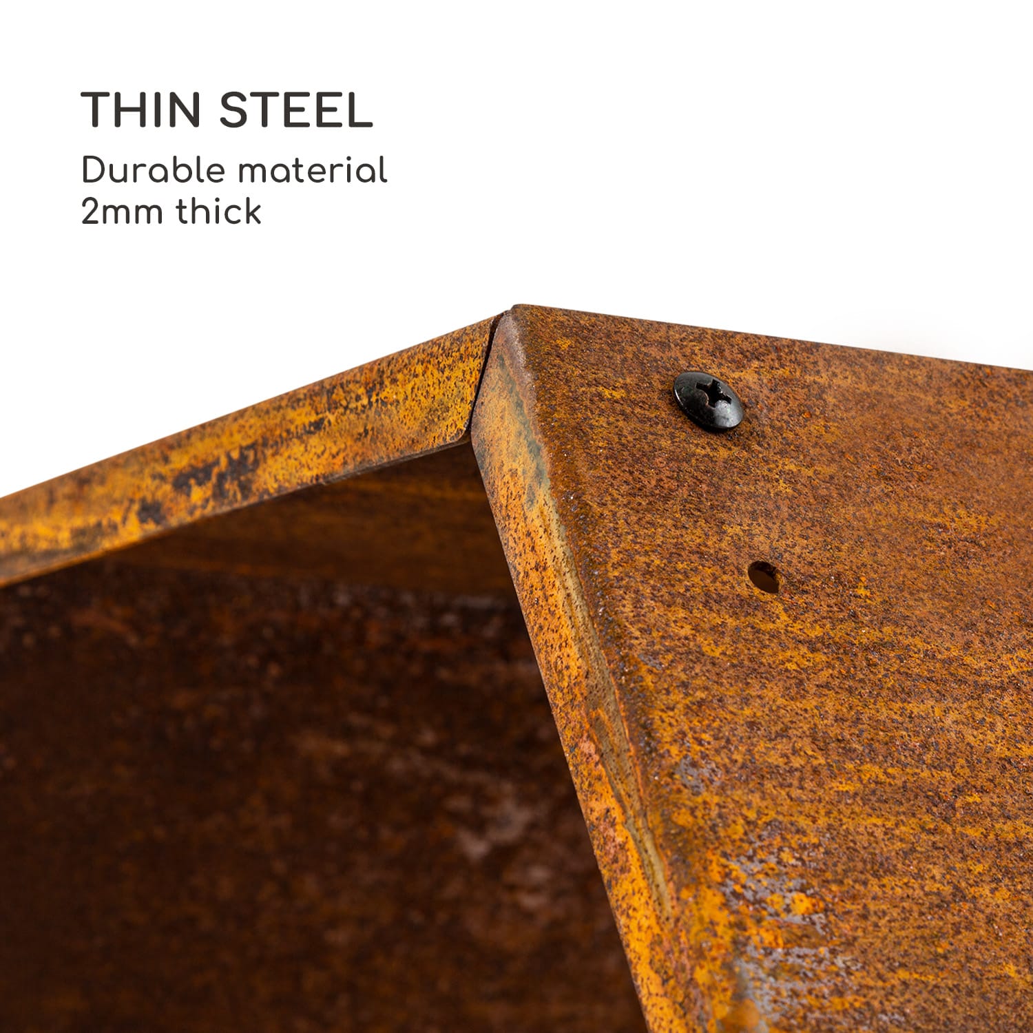 Blumfeldt Hexawood Rust, stojan na drevo, šesťuholníkový tvar, 50,2 × 58 × 32 cm – Obrázok 4