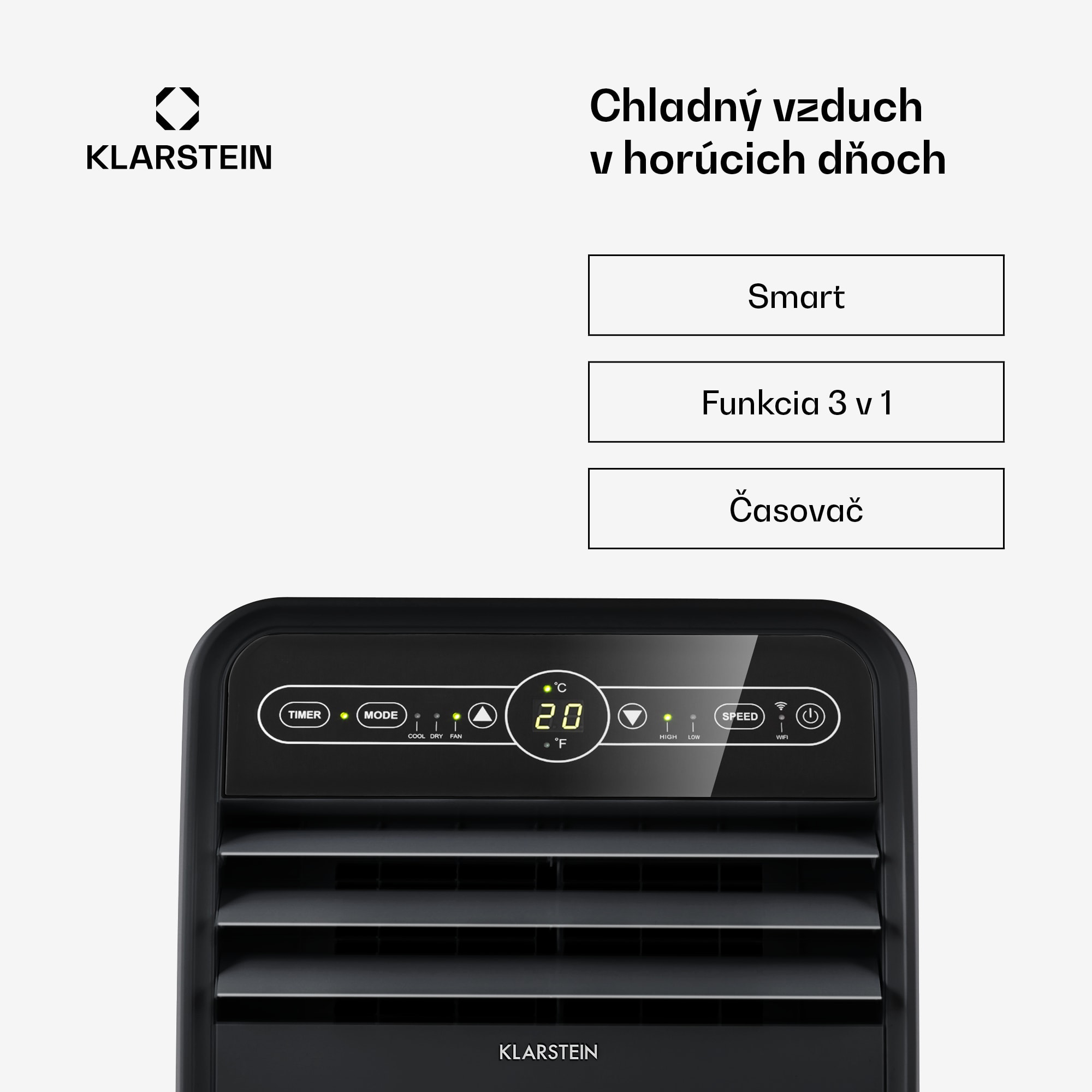 Klarstein Metrobreeze New York Smart 7k, mobilná klimatizácia, 7000 BTU/2,1 kW, A, diaľkový ovládač