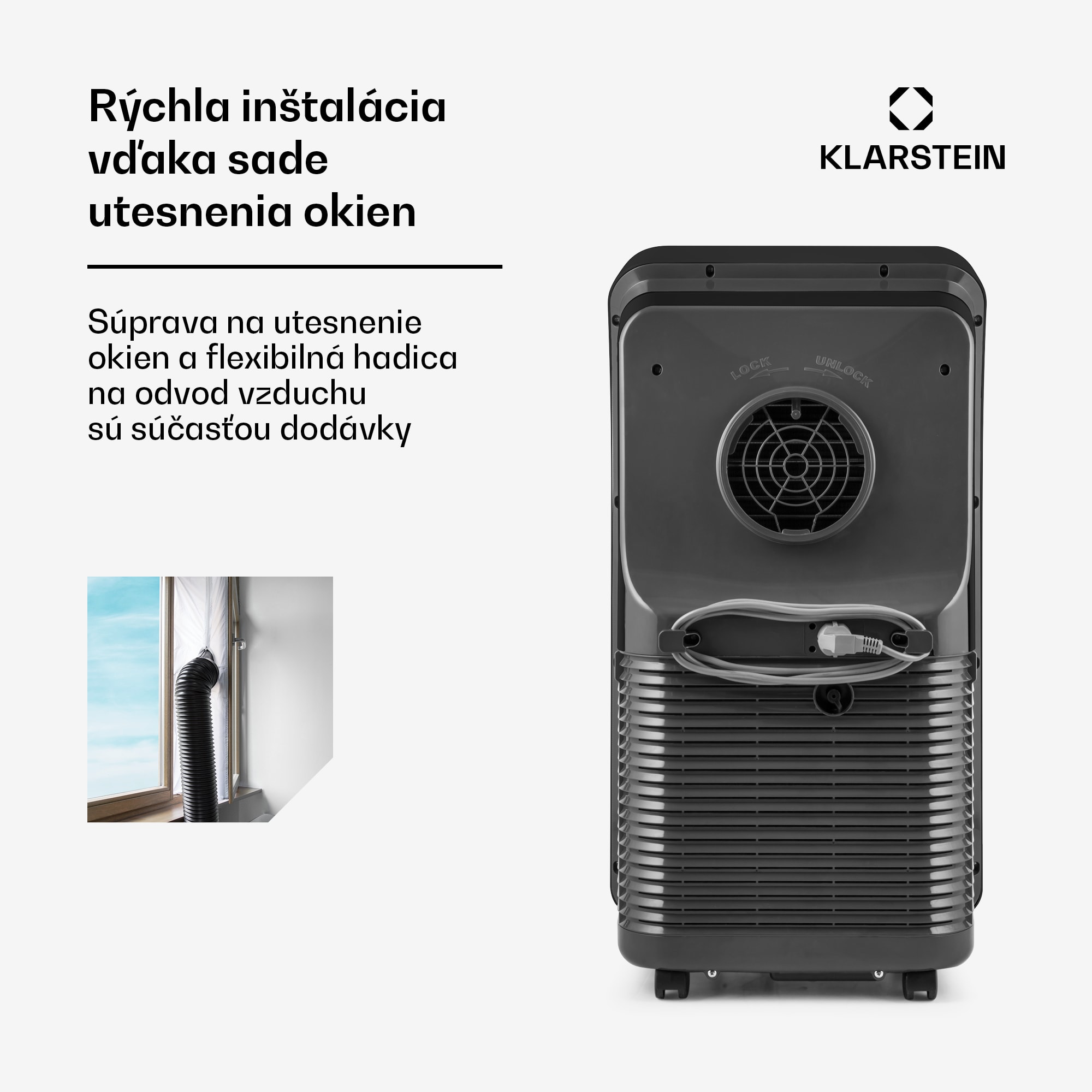 Klarstein Metrobreeze New York Smart 7k, mobilná klimatizácia, 7000 BTU/2,1 kW, A, diaľkový ovládač – Obrázok 4
