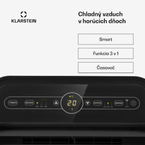 Klarstein Metrobreeze New York Smart 12k, mobilná klimatizácia, 12 000 BTU/3,5 kW, A, diaľkový ovládač