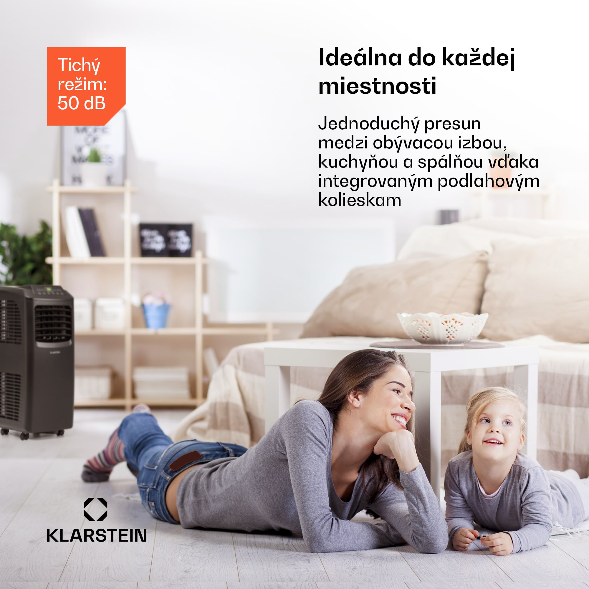 Klarstein Pure Blizzard Smart 9k, mobilná klimatizácia, 9 000 BTU/2,6 kW, A, diaľkový ovládač – Obrázok 3