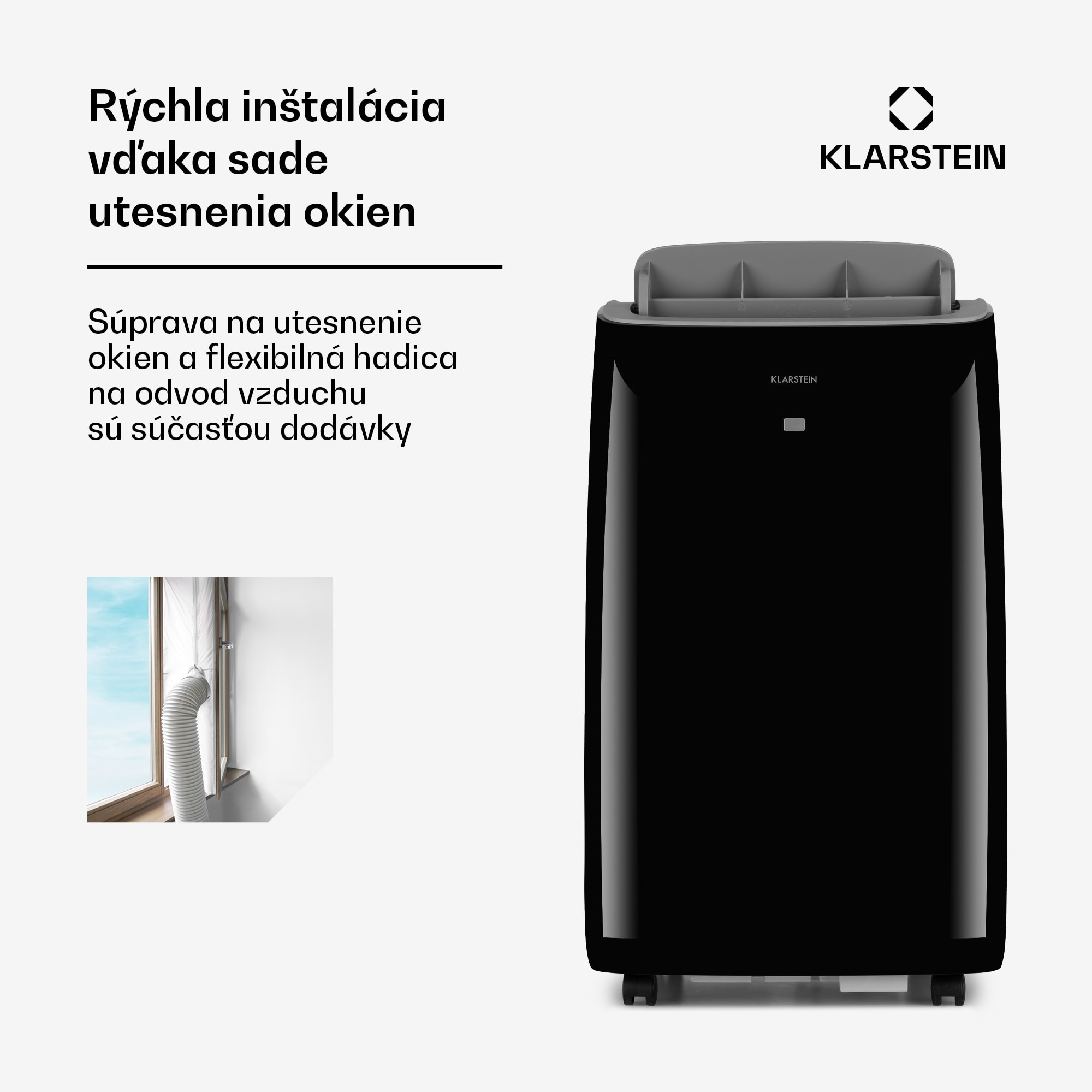 Klarstein Grandbreeze Eco 12K, mobilná klimatizácia 3 v 1, 460 m³/h, 12 000 BTU/1,35 kW – Obrázok 4