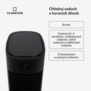Klarstein Skytower Grand Smart, ochladzovač vzduchu, 80 W, 460 m³/h, 8 l, mobilný
