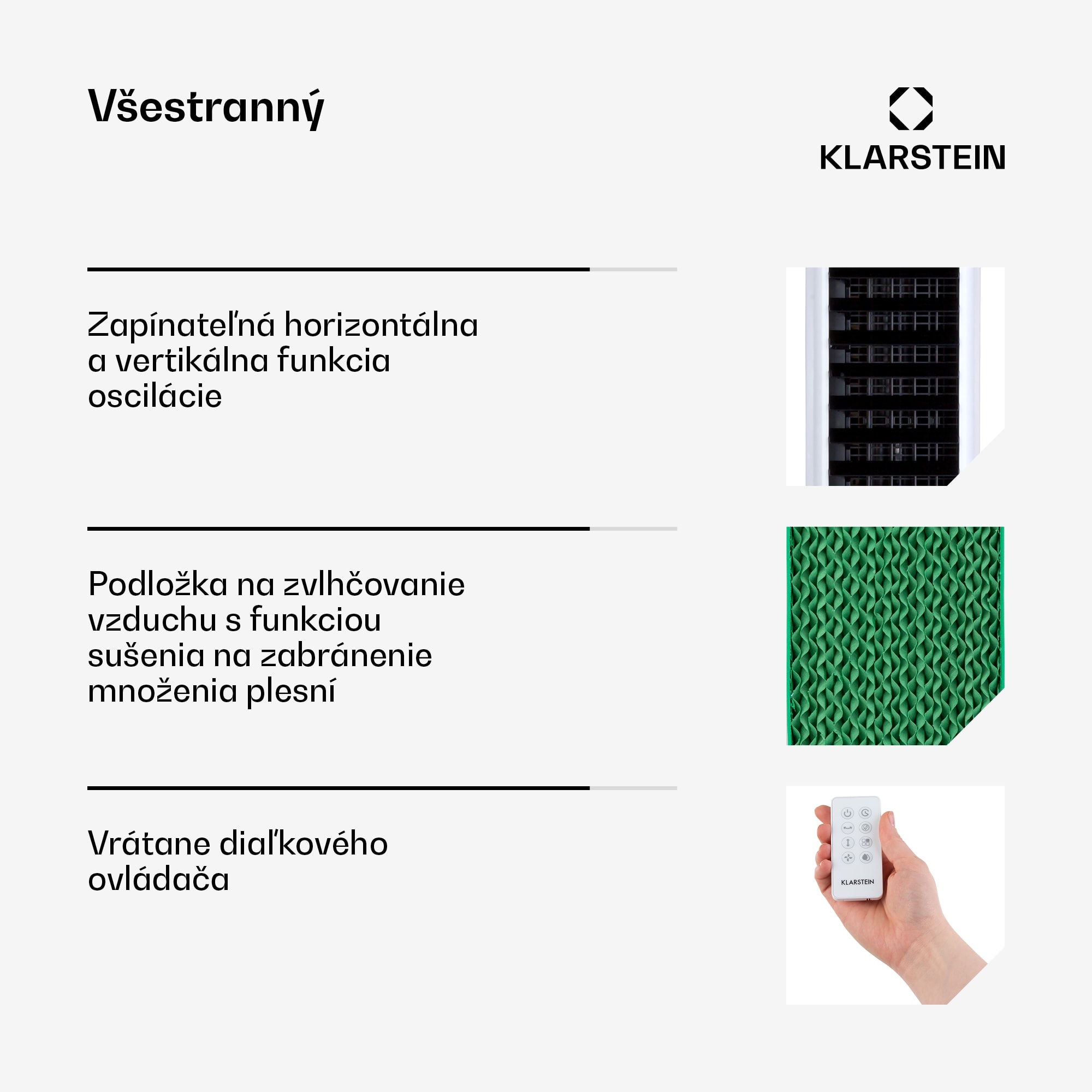Klarstein Skytower 360° Smart, ochladzovač vzduchu, 60 W, 280 m³/h, 6 l, mobilný – Obrázok 4
