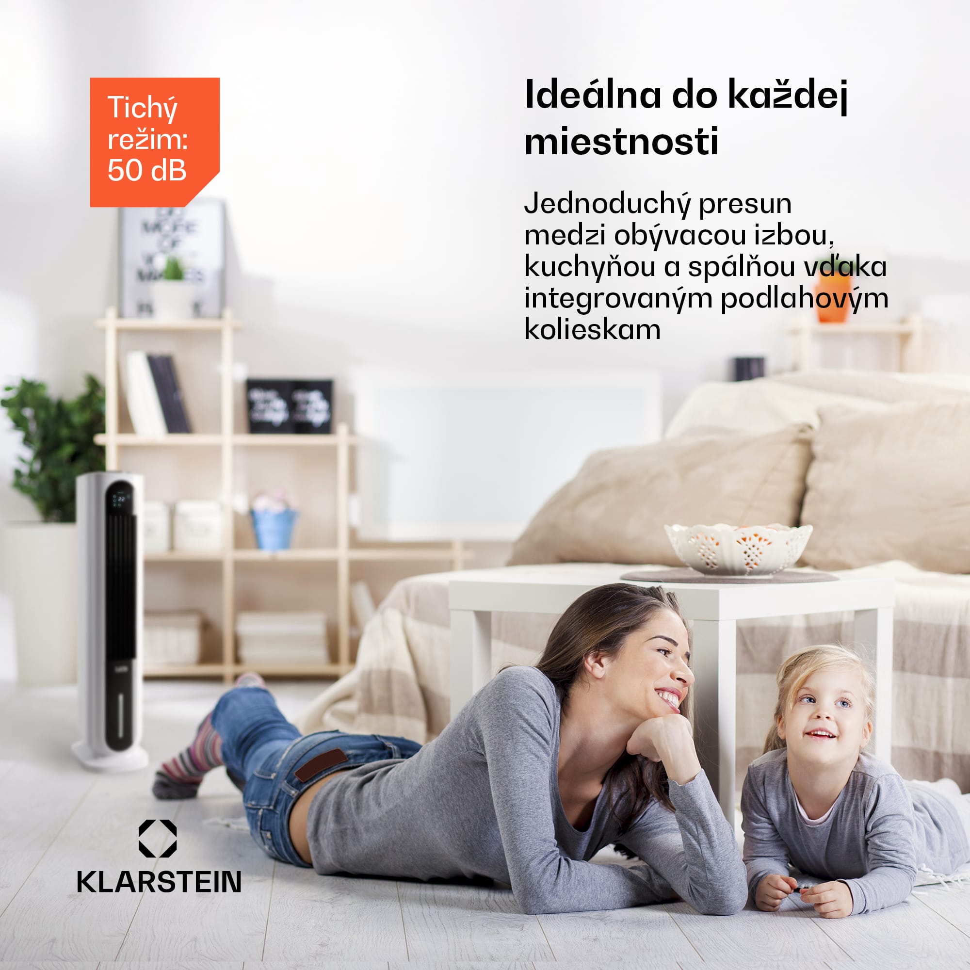 Klarstein Polar Tower Smart, ochladzovač vzduchu, ventilátor, 85 W, 7 l, diaľkový ovládač, 5 x chladiaci box – Obrázok 3