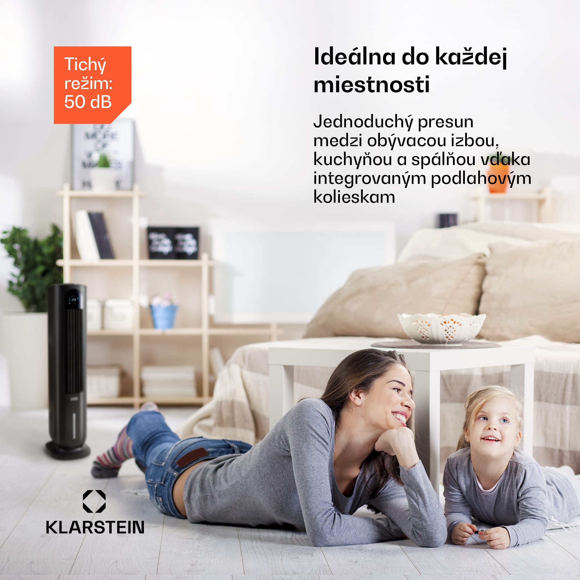 Klarstein Polar Tower Smart, ochladzovač vzduchu, ventilátor, 85 W, 7 l, diaľkový ovládač, 5 x chladiaci box – Obrázok 3