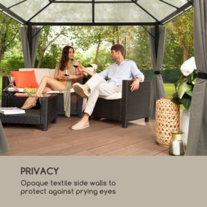 Blumfeldt Pantheon Solid Sky, bočné steny pergoly, 4 steny, 3 x 4 m, 140 g/m²