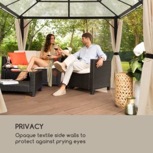 Blumfeldt Pantheon Solid Sky, bočné steny pergoly, 4 steny, 3 x 4 m, 140 g/m²
