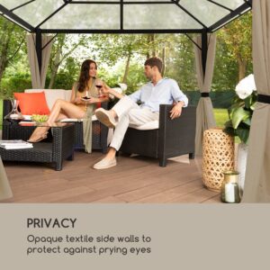Blumfeldt Pantheon Solid Sky, bočné steny pergoly, 4 steny, 3 x 4 m, 140 g/m²