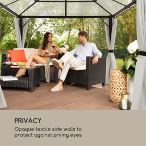 Blumfeldt Pantheon Solid Sky, bočné steny pre altánok, 4 steny, 3 x 4 m, 140 g/m²