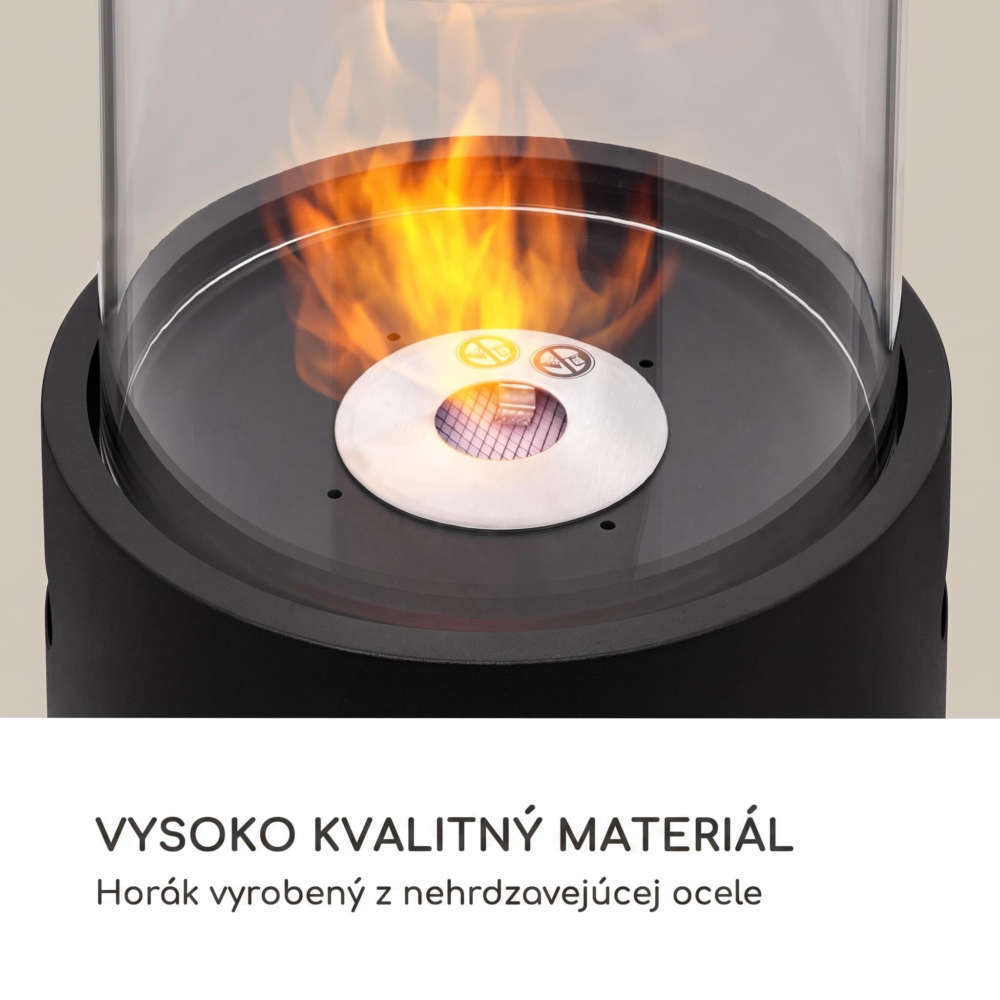 Blumfeldt Fiamme Tamburo, etanolový krb, horák z nehrdzavejúcej ocele, 0,8 litra, doba horenia 4-5 hod. – Obrázok 2