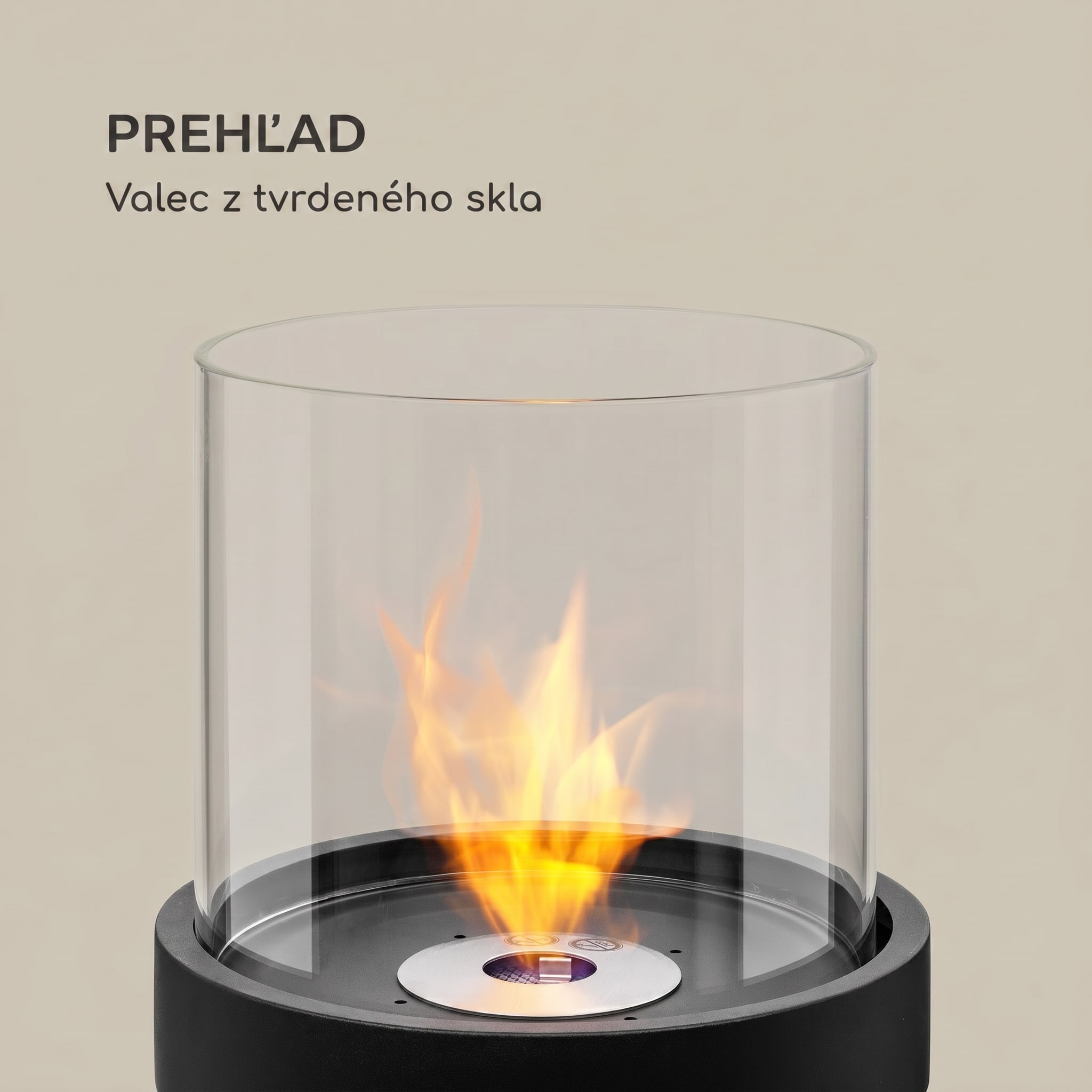 Blumfeldt Fiamme Tamburo, etanolový krb, horák z nehrdzavejúcej ocele, 0,8 litra, doba horenia 4-5 hod. – Obrázok 4