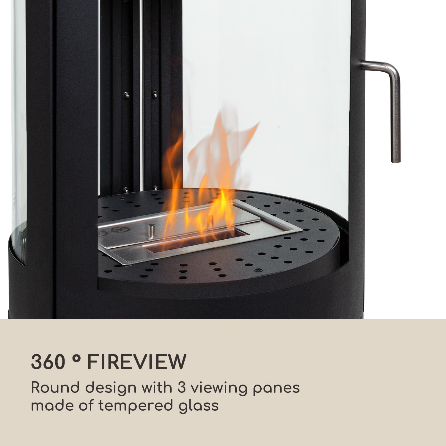 Blumfeldt Fiamme Circulo, etanolový krb, horák z nehrdzavejúcej ocele, 1,2 l, doba horenia 4-5 h – Obrázok 2