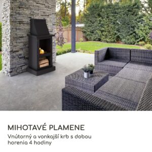 Blumfeldt Fiamme Camino, etanolový krb, horák z nehrdzavejúcej ocele, 1,15 l, doba horenia 4 h