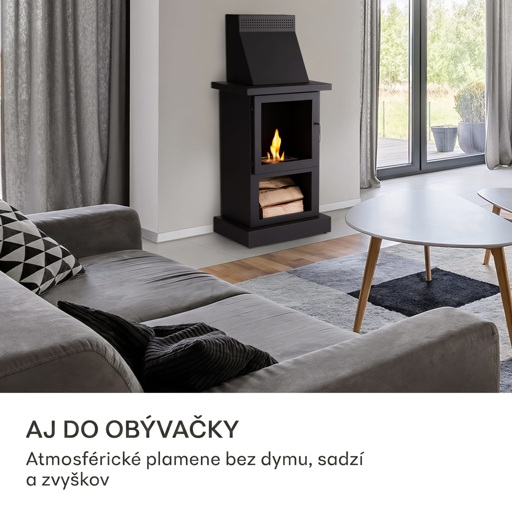 Blumfeldt Fiamme Camino, etanolový krb, horák z nehrdzavejúcej ocele, 1,15 l, doba horenia 4 h – Obrázok 3