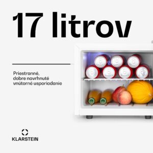 Klarstein SecretHiding, mini chladnička, 17 l, 2 úrovne, 26dB, termoelektrická