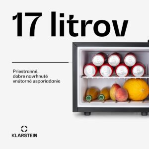 Klarstein SecretHiding, mini chladnička, 17 l, 2 úrovne, 26dB, termoelektrická