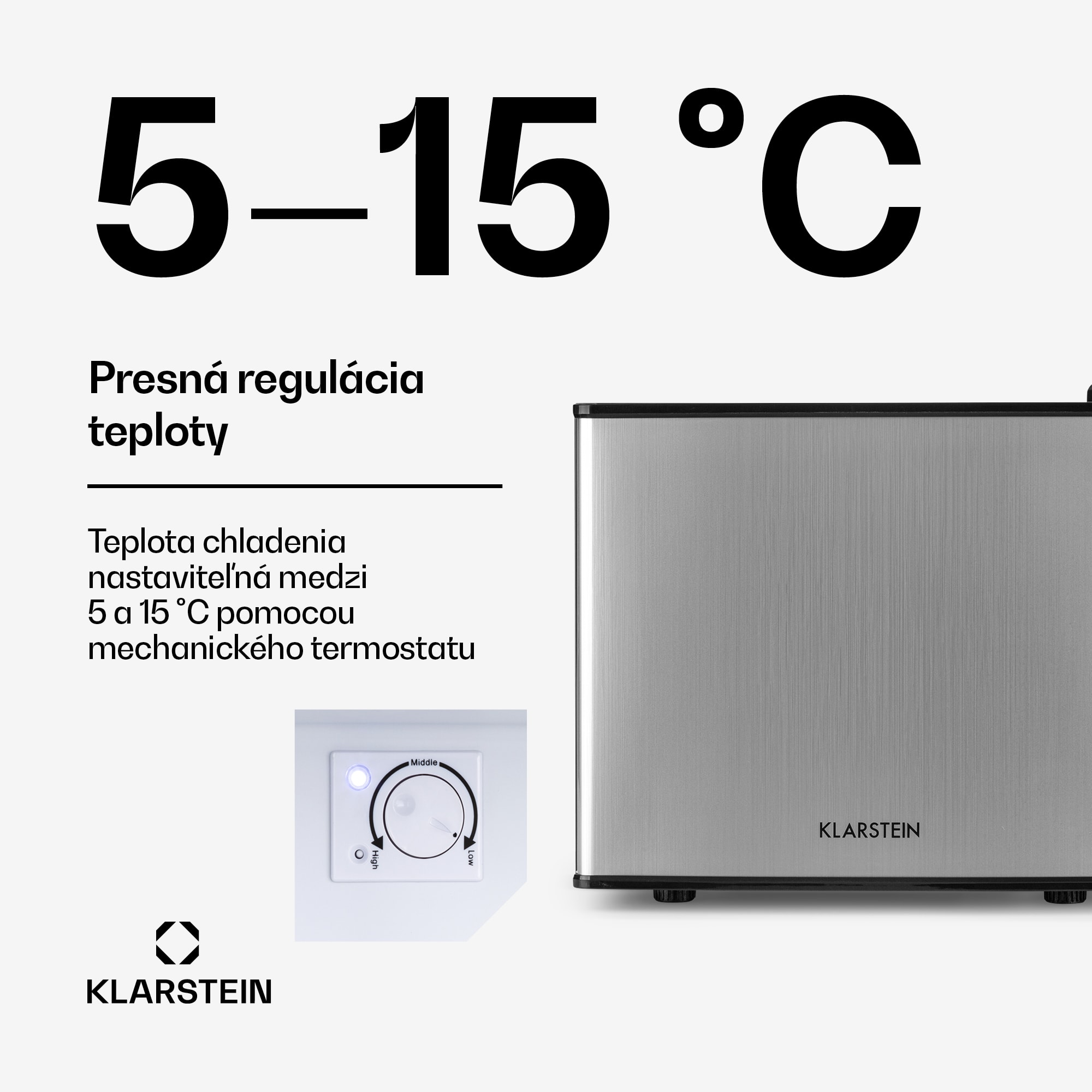 Klarstein SecretHiding, mini chladnička, 17 l, 2 úrovne, 26dB, termoelektrická – Obrázok 3