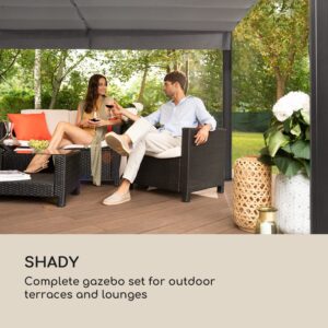 Blumfeldt Pantheon Cortina Pergola, náhradná strecha 200 g/m², polyesterová tkanina, 3 x 6 m, vrátane lankového tiahla