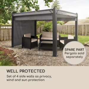 Blumfeldt Pantheon Cortina Pergola, súprava náhradných bočných stien: 4 steny, 200 g/m², polyesterová tkanina, 3 x 6 m