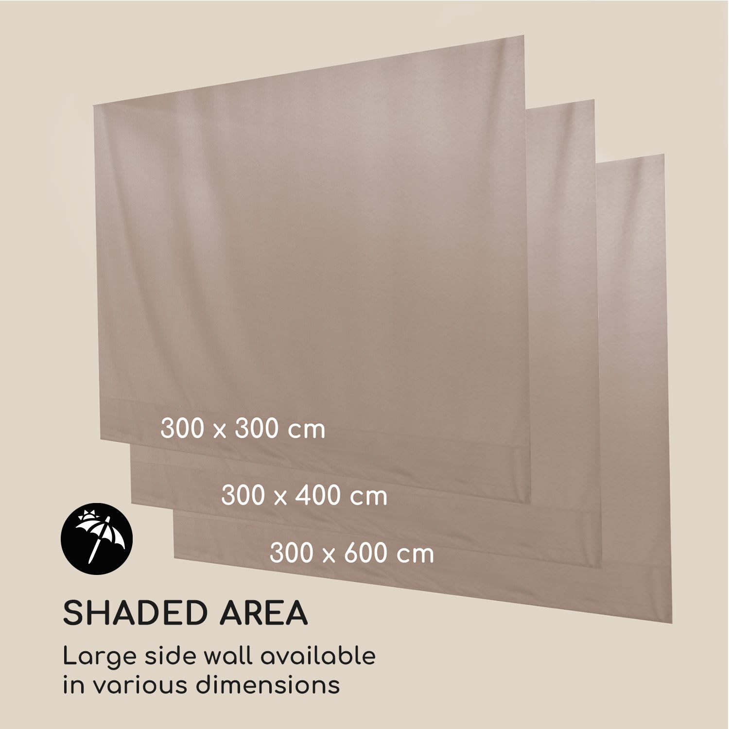 Blumfeldt Pantheon Cortina Pergola, súprava náhradných bočných stien: 4 steny, 200 g/m², polyesterová tkanina, 3 x 6 m – Obrázok 4