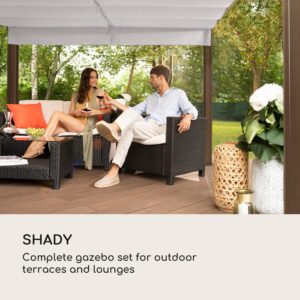 Blumfeldt Pantheon Cortina Pergola, súprava náhradných bočných stien: 4 steny, 200 g/m², polyesterová tkanina, 3 x 3 m