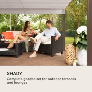 Blumfeldt Pantheon Cortina Pergola, náhradná strecha 200 g/m², polyesterová tkanina, 3 x 6 m, vrátane lankového tiahla