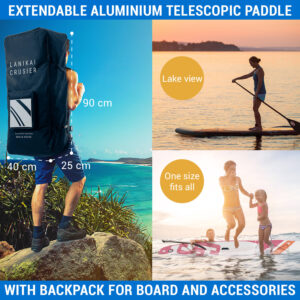 Capital Sports Lanikai Cruiser 9.8, nafukovací paddelboard, súprava so SUP doskou, 305 × 77 × 10