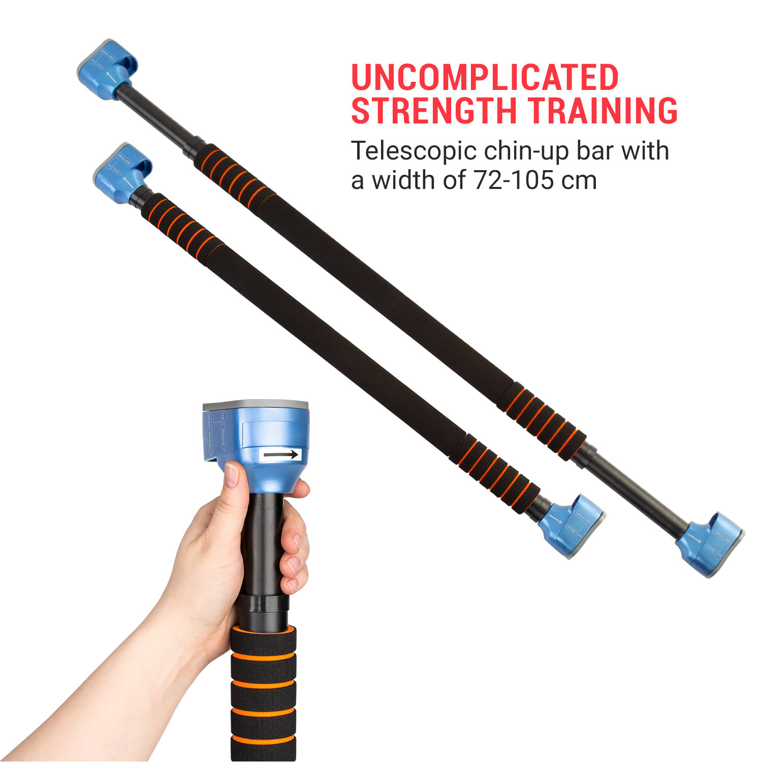 Faultier Teleskopická hrazda s poistkou proti pádu, 78 – 110 cm, do 120 kg – Obrázok 3