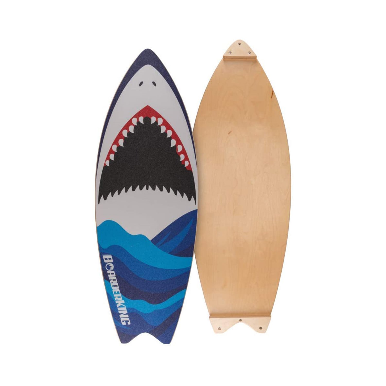BoarderKING Indoorboard Wave, balančná doska, podložka, valec, drevo/korok – Obrázok 2