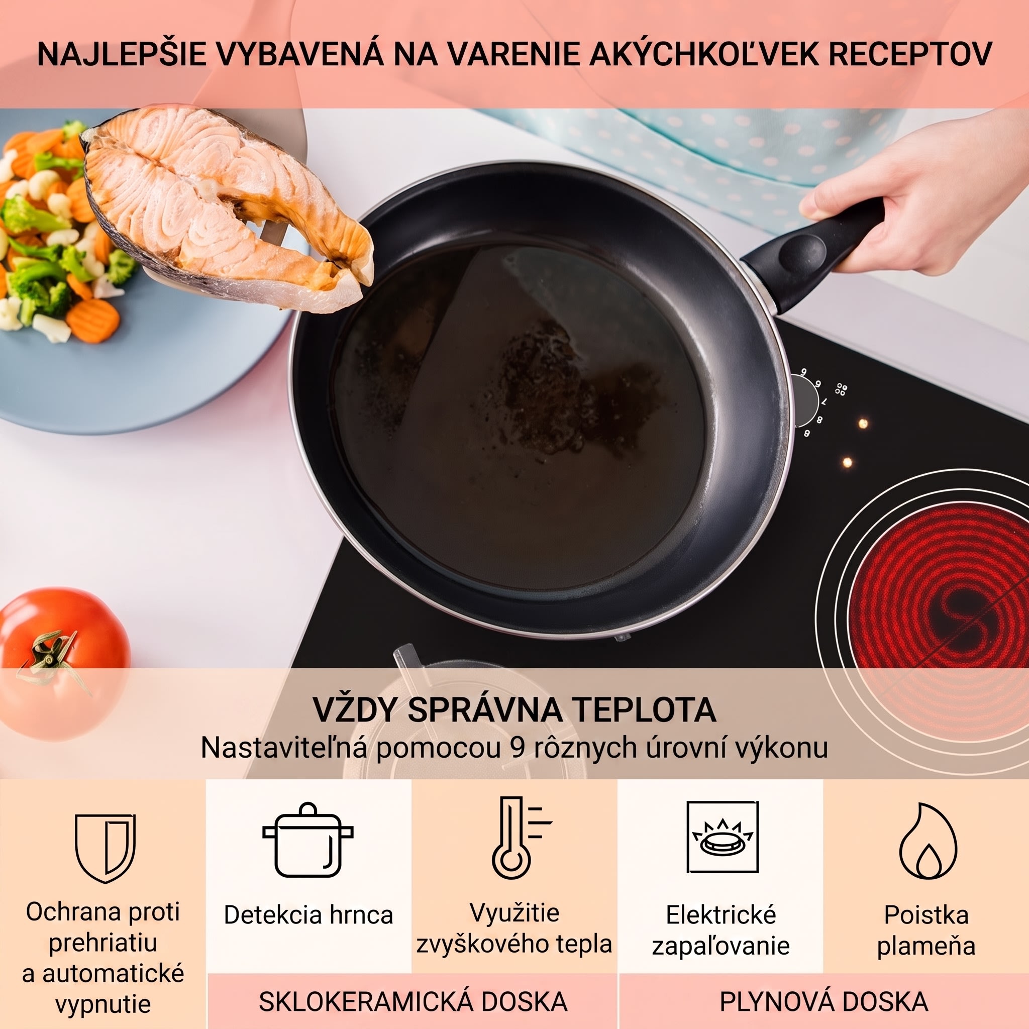 Klarstein MultiChef 4, kombinovaná plynová varná doska, 4 zóny, plyn/sklokeramika – Obrázok 4