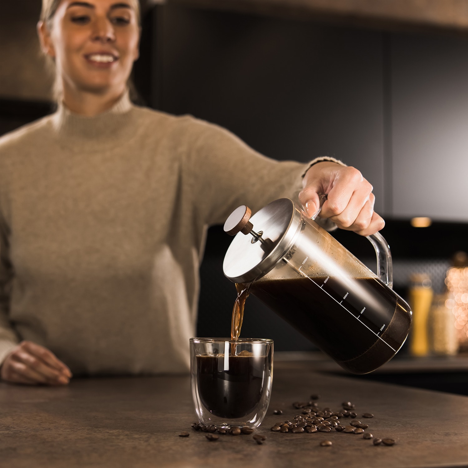 Klarstein Glaswerk Altino, termopoháre s dvojitým sklom, 250 ml, ručne vyrobené, borosilikátové sklo – Obrázok 2