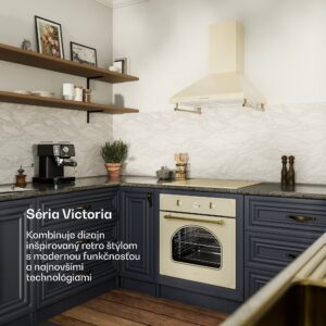 Klarstein Victoria, digestor, 60 cm, nástenný, 630 m³/h, LED, retro dizajn, čierny