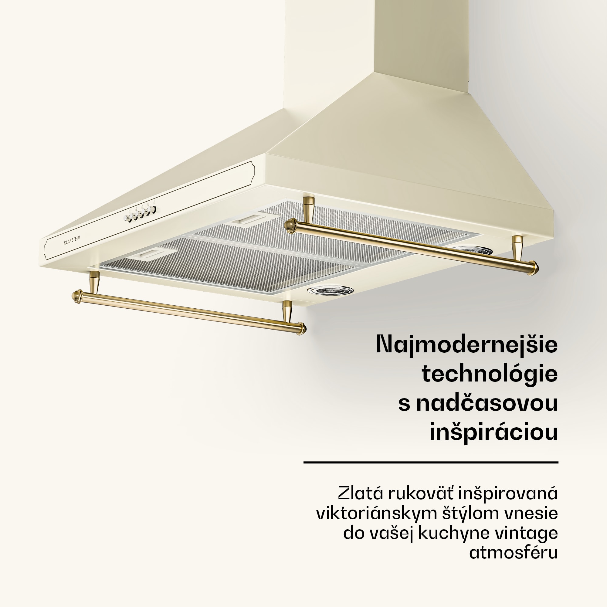 Klarstein Victoria, digestor, 60 cm, nástenný, 630 m³/h, LED, retro dizajn, čierny – Obrázok 4