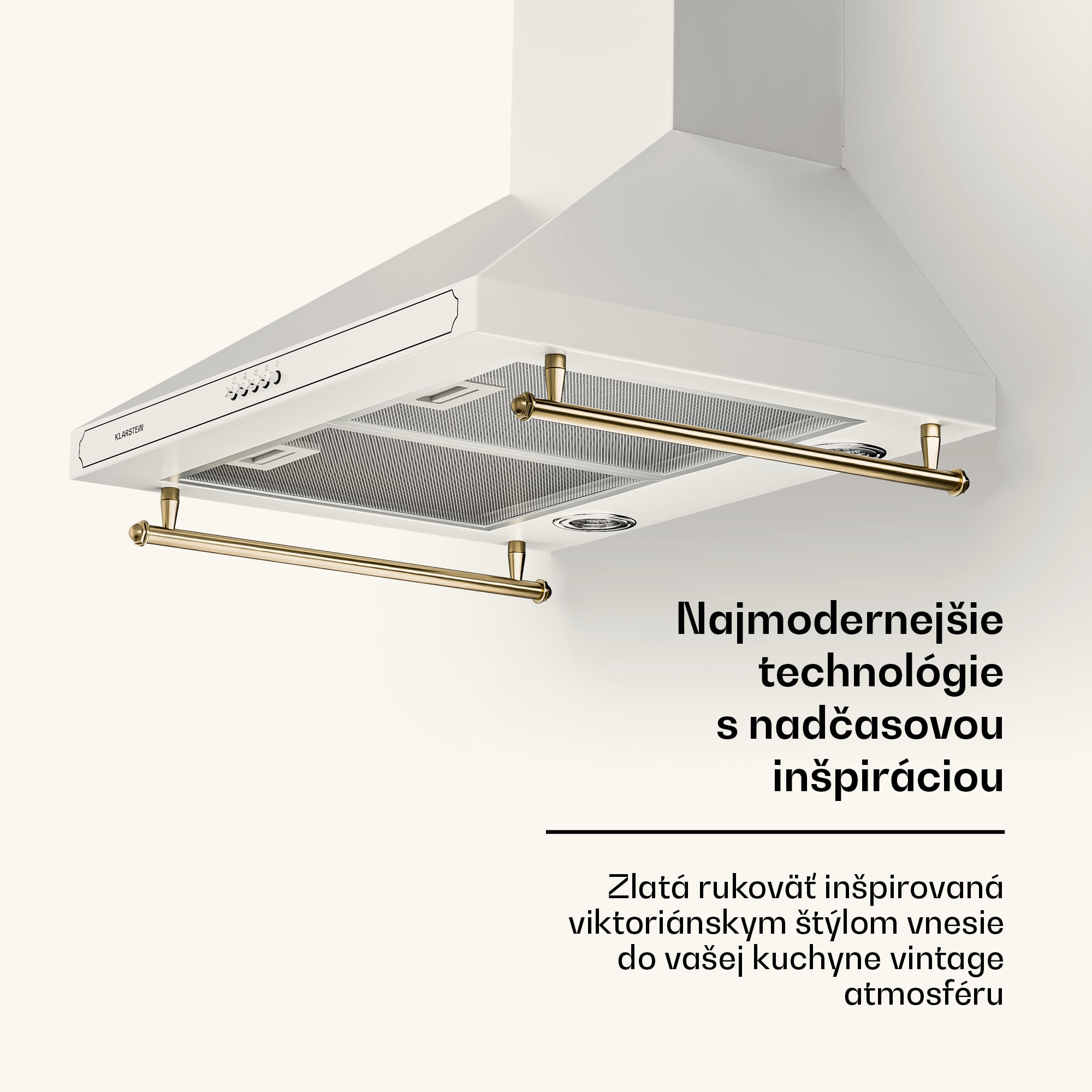 Klarstein Victoria, digestor, 60 cm, nástenný, 630 m³/h, LED, retro dizajn, čierny – Obrázok 4