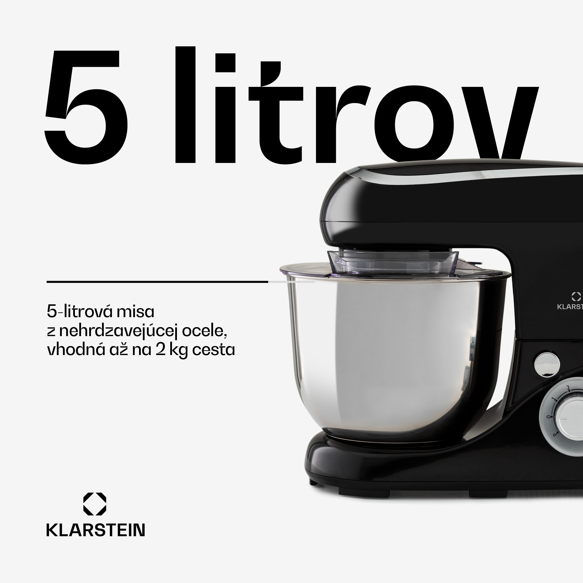Klarstein Bella Pico 2G, kuchynský robot, 1300 W, 1,7 PS, 6 stupňov, 5 l – Obrázok 3