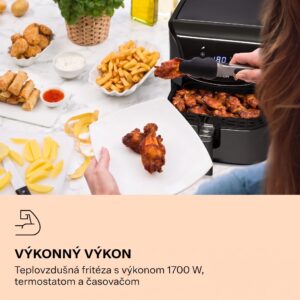 Klarstein AeroVital Deluxe, teplovzdušná fritéza, 1700 W, 5 l, nehrdzavejúca oceľ