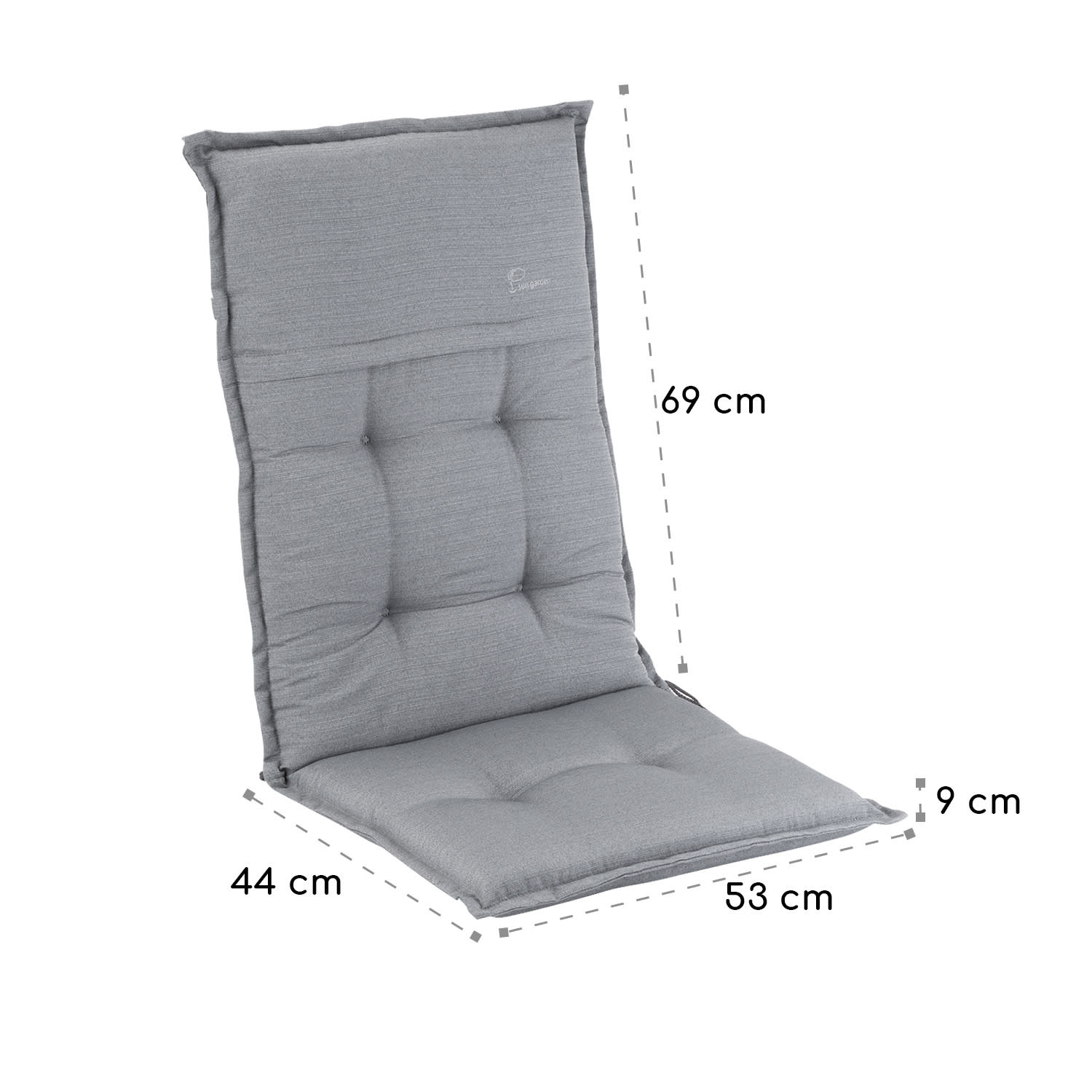 Blumfeldt Coburg, čalúnenie, čalúnenie na kreslo, vysoké operadlo, záhradná stolička, polyester, 53x117x9cm, 4 x podložka – Obrázok 4