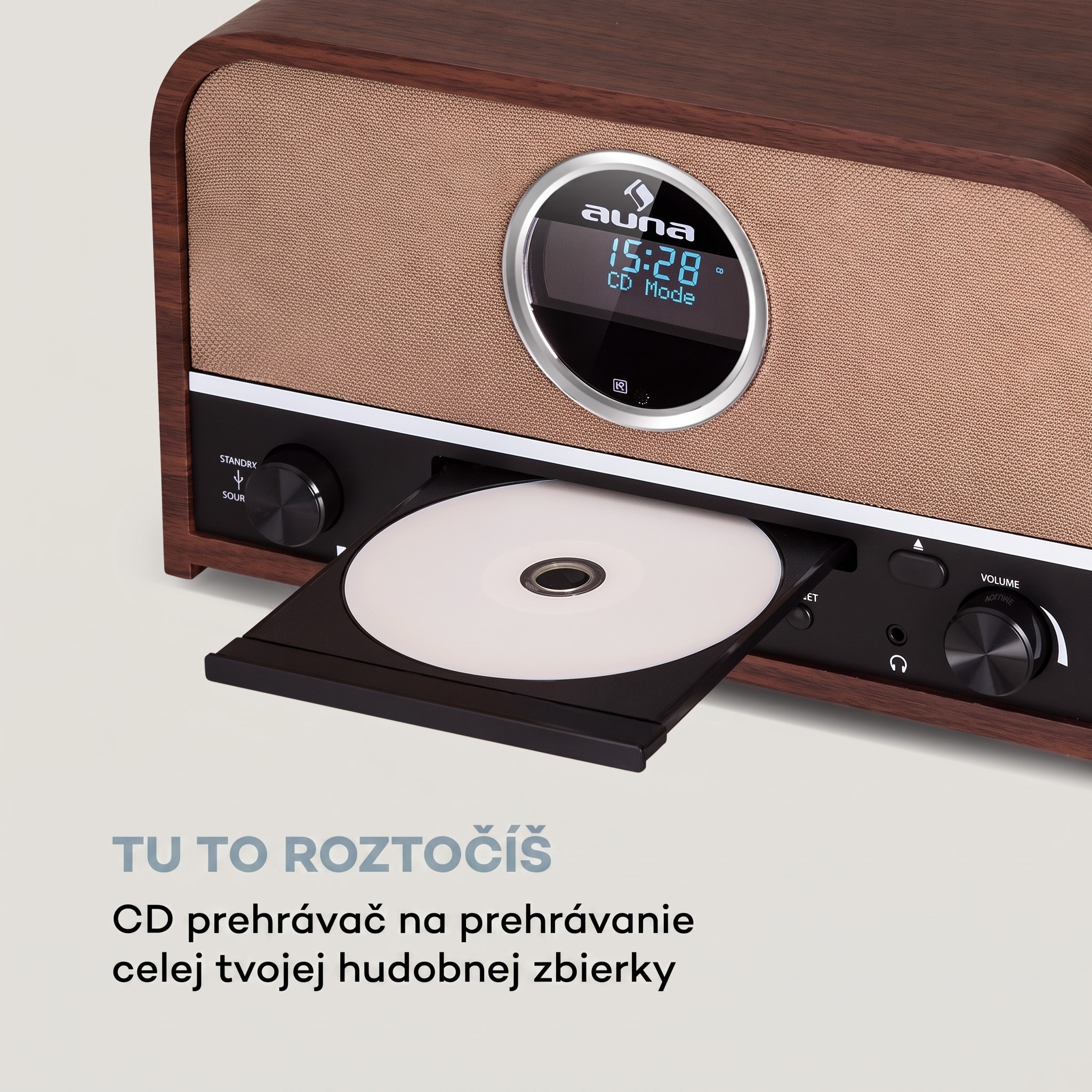 auna Columbia DAB rádio 60 W CD prehrávač DAB+/FM tuner USB nahrávanie Bluetooth – Obrázok 3